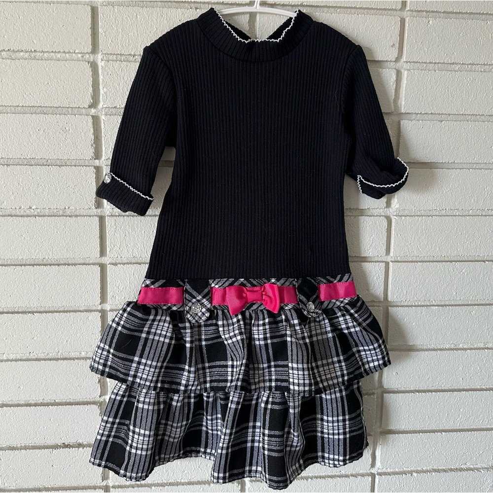 Long sleeve plaid dress